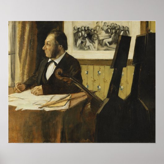 Degas - De Cellist Pilet Poster (Voorkant)