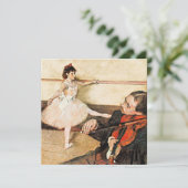 Degas - De Dans Lesson, beroemd schilderij Kaart (Staand voorkant)