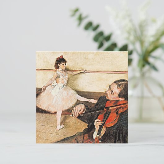 Degas - De Dans Lesson, beroemd schilderij Kaart (Staand voorkant)