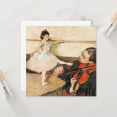 Degas - De Dans Lesson, beroemd schilderij Kaart (Voorkant / Achterkant in situ)