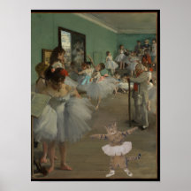Degas' De dansklasse met balletkat