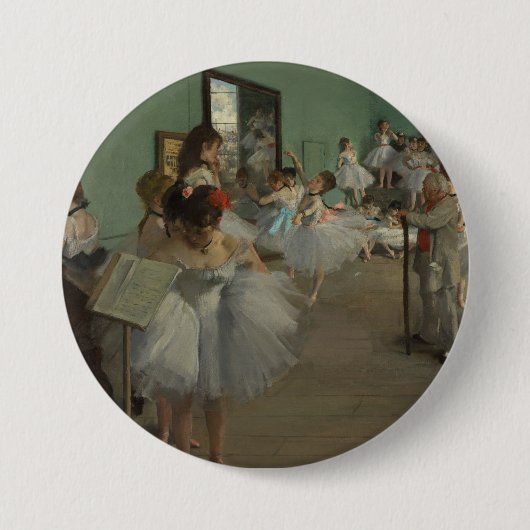 Degas' De dansklasse Ronde Button 7,6 Cm (Voorkant)