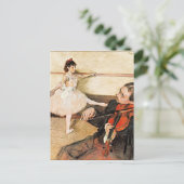 Degas - De dansles, beroemd schilderij Ansichtkaar Briefkaart (Staand voorkant)