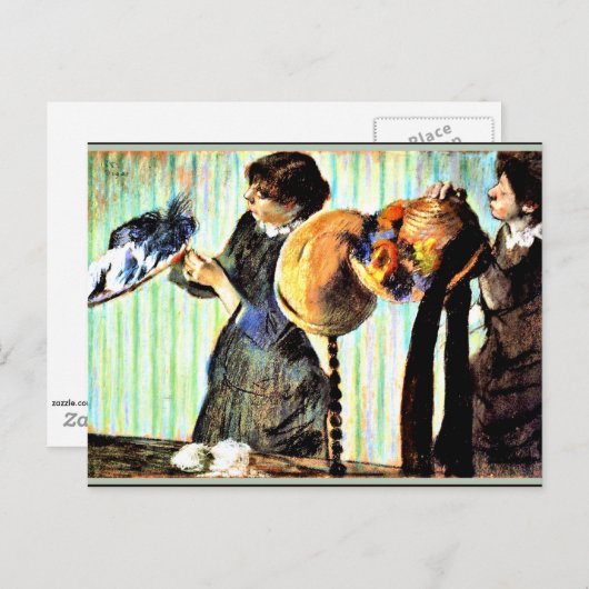 Degas - De Kleine Milliners Briefkaart (Voorkant / Achterkant)