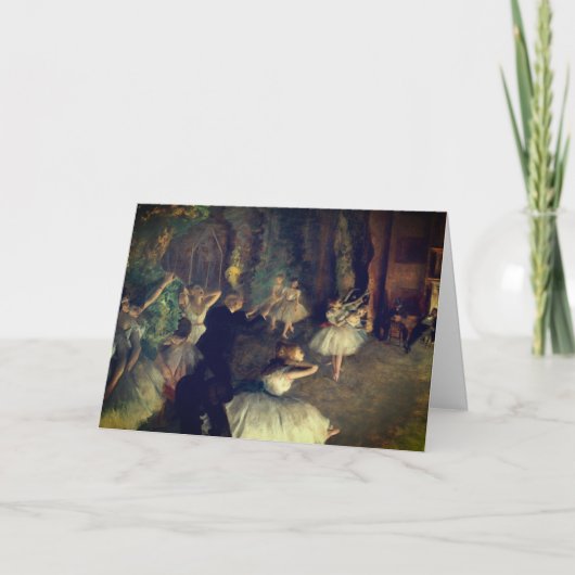 Degas' De repetitie van het ballet op het podium: Kaart (Voorkant)