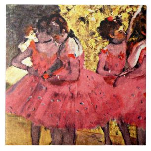 Degas - De Roze Danseressen Tegeltje