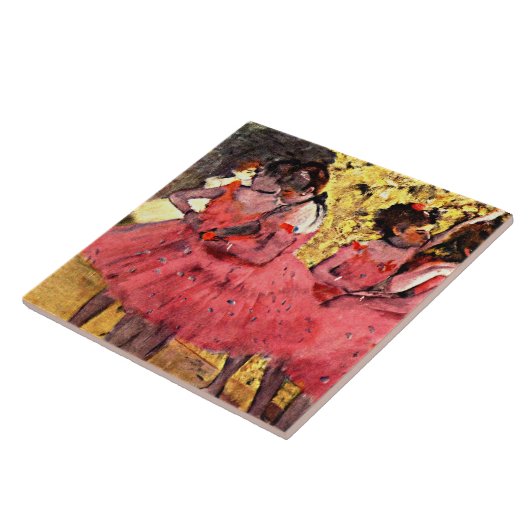 Degas - De Roze Danseressen Tegeltje (Zijkant)