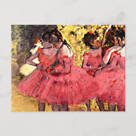 Degas - De roze dansers Briefkaart (Voorkant)