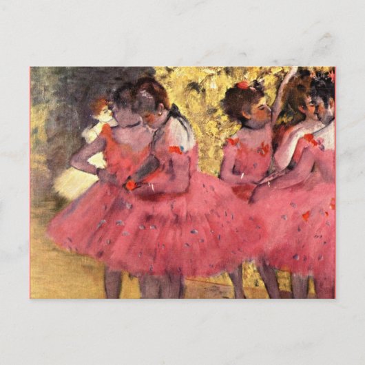 Degas - De roze dansers Briefkaart (Voorkant)