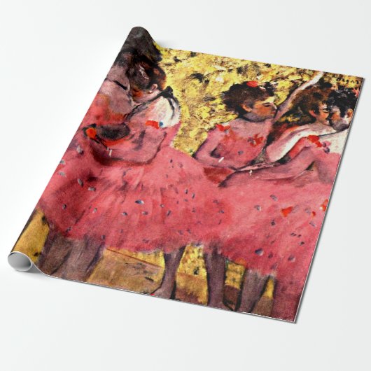 Degas - De roze dansers, kunstschilderij Cadeaupapier (Uitgerold)