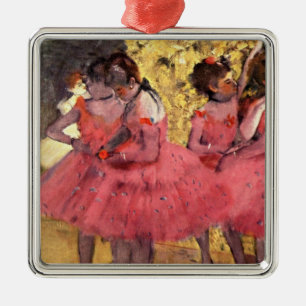 Degas - De roze dansers Metalen Ornament