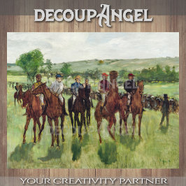 Degas - De ruiters decoupage Tissuepapier