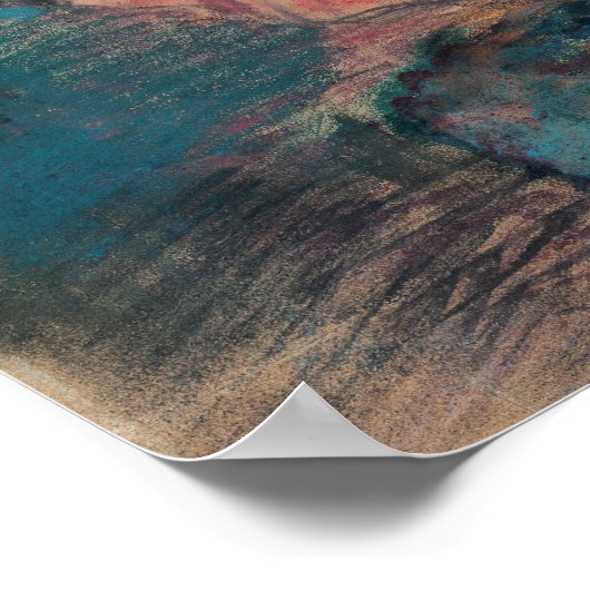 Degas - Drie dansers in Rode Costume Poster (Hoek)