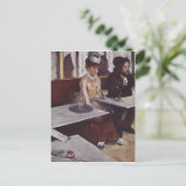 Degas, Edgar Germain Hilaire Der Absinth 1876 Tech Briefkaart (Staand voorkant)