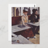 Degas, Edgar Germain Hilaire Der Absinth 1876 Tech Briefkaart (Voorkant / Achterkant)