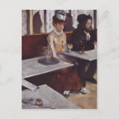 Degas, Edgar Germain Hilaire Der Absinth 1876 Tech Briefkaart (Voorkant)