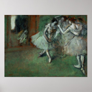 Degas - een groep dansers poster