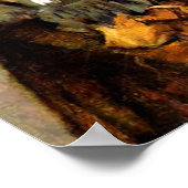 Degas - Een vrouw gezeten naast een vaas met bloem Poster (Hoek)