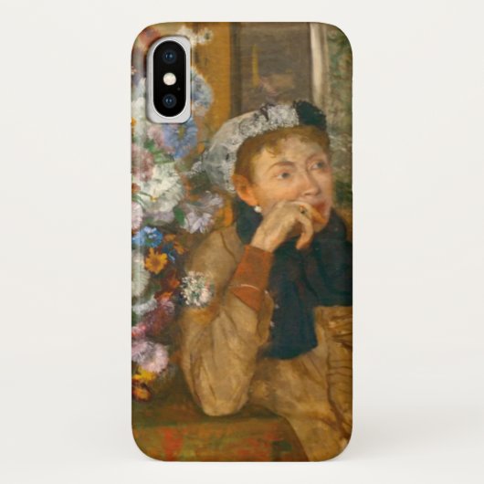 Degas Een Vrouw Zittend Naast een Vaas van Bloemen Case-Mate iPhone Case (Achterkant)
