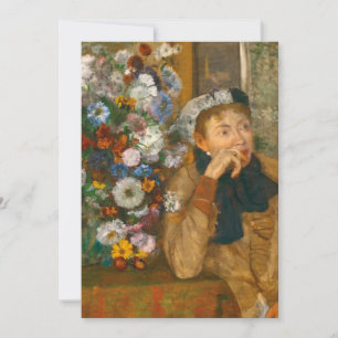 Degas Een Vrouw Zittend Naast een Vaas van Bloemen Save The Date