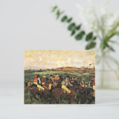 Degas - Heren Jockeys voor de Start Briefkaart (Staand voorkant)