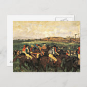 Degas - Heren Jockeys voor de Start Briefkaart (Voorkant / Achterkant)
