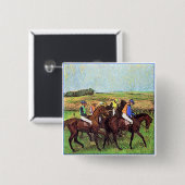 Degas' Horses Vierkante Button 5,1 Cm (Voorkant /achterkant)
