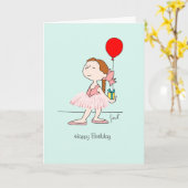 Degas Little Dancer Verjaardag Wenskaart Kaart (Gele Bloem)