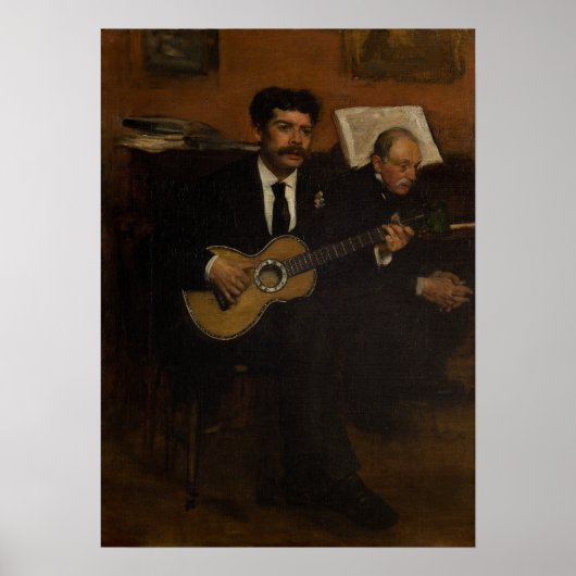 Degas - Lorenzo Pagans en Auguste de Gas Poster (Voorkant)