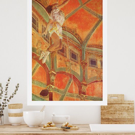 Degas: Miss Lala in de Cirque Fernando Poster (Keuken)