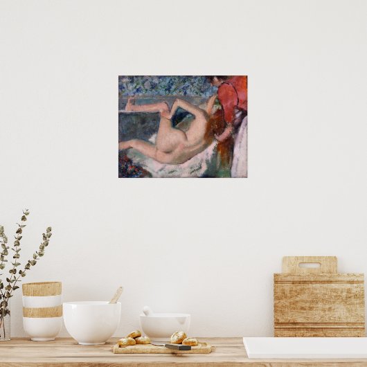 Degas - na het bad poster (Keuken)