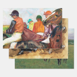 Degas, paardenraces inpakpapier vel