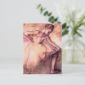 Degas Pink Ballerina Briefkaart (Staand voorkant)