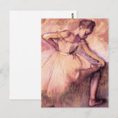 Degas Pink Ballerina Briefkaart (Voorkant / Achterkant)
