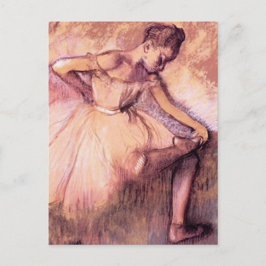 Degas Pink Ballerina Briefkaart (Voorkant)