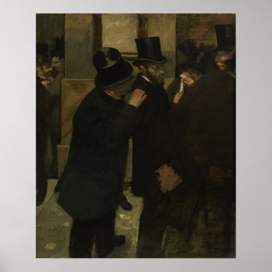 Degas - Portraits At The Stock Exchange Poster (Voorkant)