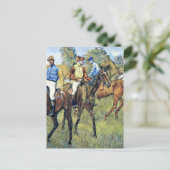 Degas - Race Horses, 1878, kunstwerk Briefkaart (Staand voorkant)