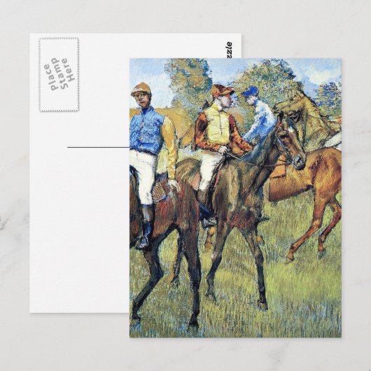 Degas - Race Horses, 1878, kunstwerk Briefkaart (Voorkant / Achterkant)