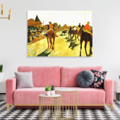 Degas: Racepaarden voor de strengen Canvas Afdruk (Insitu (Woonkamer))