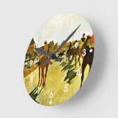 Degas: Racepaarden voor de strengen Ronde Klok (Hoek)