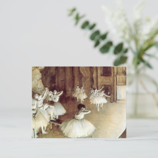 Degas' Rehearsal on Stage Briefkaart (Staand voorkant)