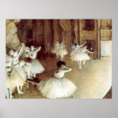 Degas' Rehearsal on Stage Poster (Voorkant)