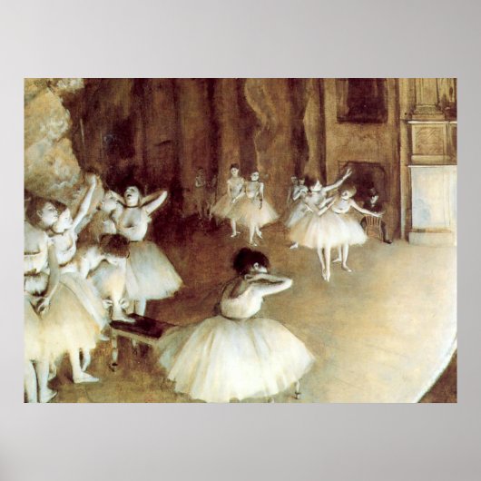 Degas' Rehearsal on Stage Poster (Voorkant)