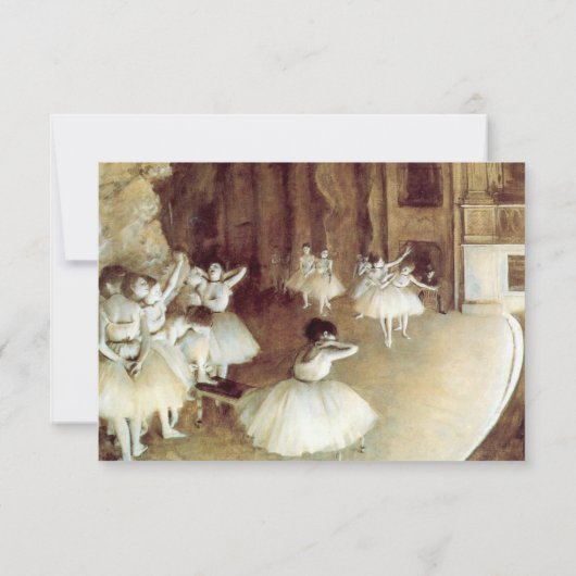 Degas' repetitie op het podium bruiloft RSVP (Achterkant)