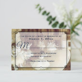 Degas' repetitie op het podium bruiloft RSVP Kaartje (Staand voorkant)