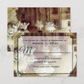 Degas' repetitie op het podium bruiloft RSVP Kaartje (Voorkant / Achterkant)