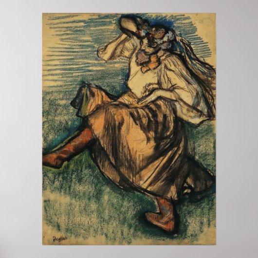 Degas - Russische danser Poster (Voorkant)