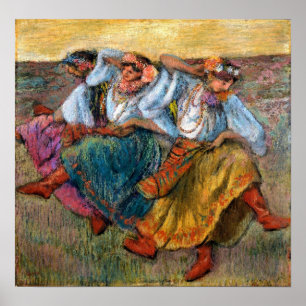 Degas - Russische dansers Poster