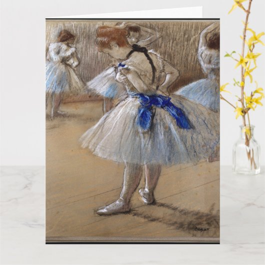 Degas Study of a Dancer Kaart (Gele Bloem)