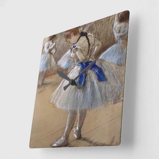Degas Study of a Dancer Vierkante Klok (Hoek)